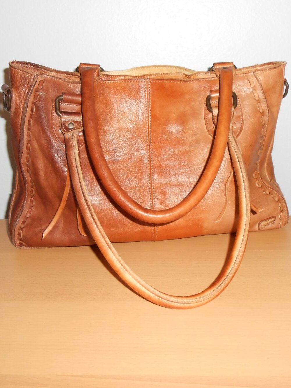 BED STU ROCKABABY Cafe Latte leather bag NO STRAP - Picture 4 of 16